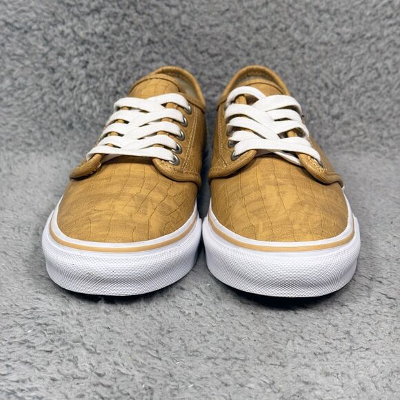 Vans Camden Deluxe Womens Size 7.5 Sneakers Shoes Camel Tan Faux Crocodile Skin - Picture 2 of 9